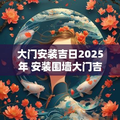 大门安装吉日2025年 安装围墙大门吉日