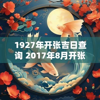 1927年开张吉日查询 2017年8月开张吉日查询