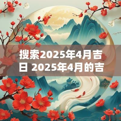 搜索2025年4月吉日 2025年4月的吉日查询