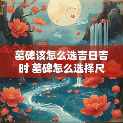 墓碑该怎么选吉日吉时 墓碑怎么选择尺寸