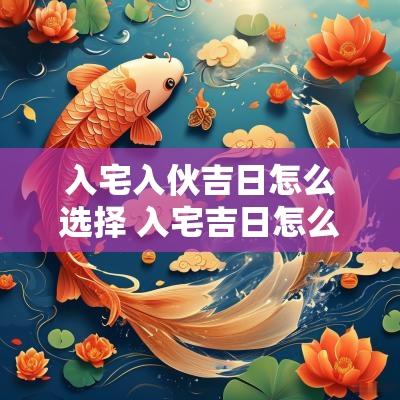 入宅入伙吉日怎么选择 入宅吉日怎么选择最好的