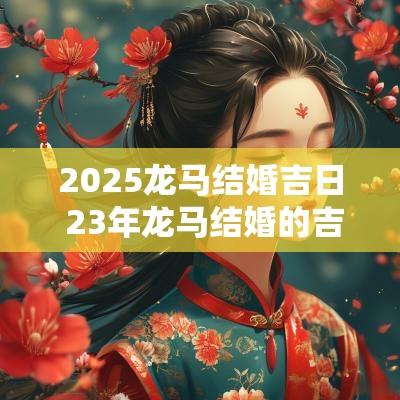2025龙马结婚吉日 23年龙马结婚的吉日