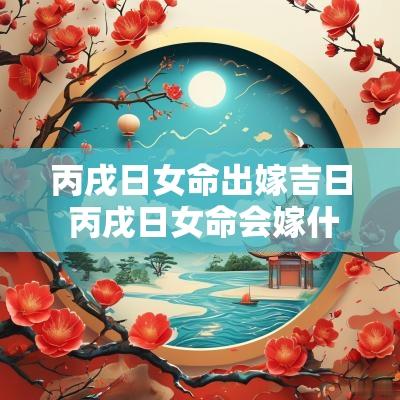 丙戌日女命出嫁吉日 丙戌日女命会嫁什么老公