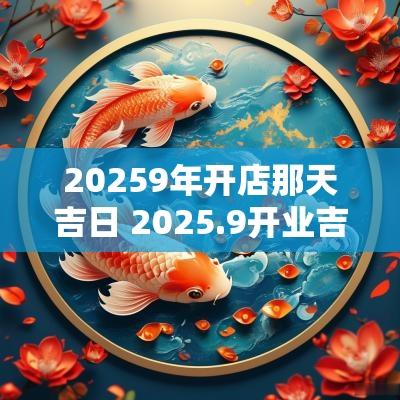 20259年开店那天吉日 2025.9开业吉日