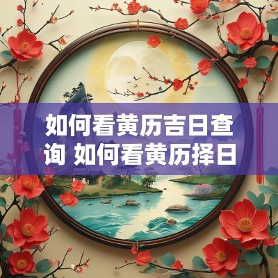 如何看黄历吉日查询 如何看黄历择日