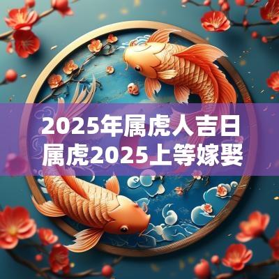 2025年属虎人吉日 属虎2025上等嫁娶吉日一览表