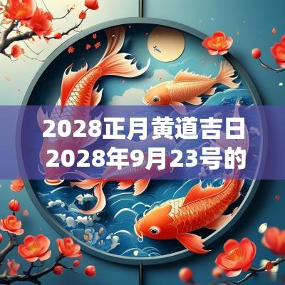 2028正月黄道吉日 2028年9月23号的黄道吉日