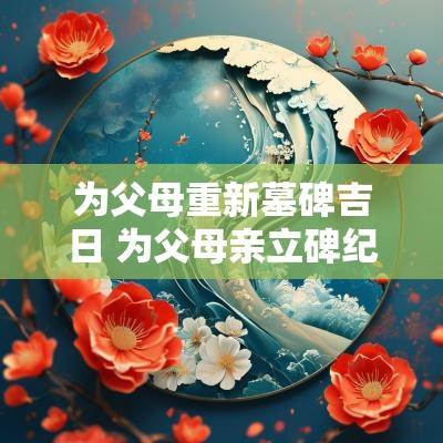 为父母重新墓碑吉日 为父母亲立碑纪念