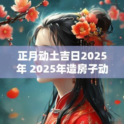 正月动土吉日2025年 2025年造房子动土吉日