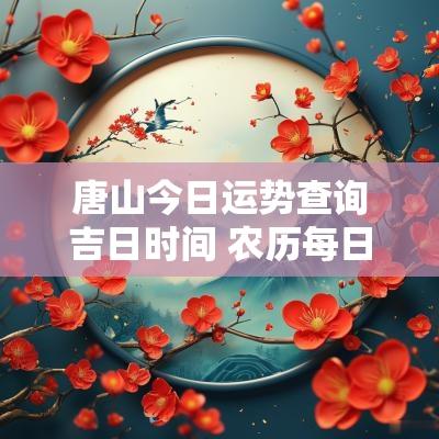 唐山今日运势查询吉日时间 农历每日运势查询