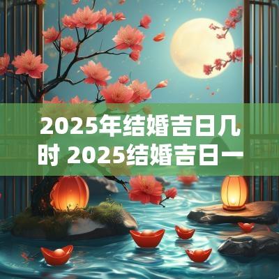 2025年结婚吉日几时 2025结婚吉日一览表
