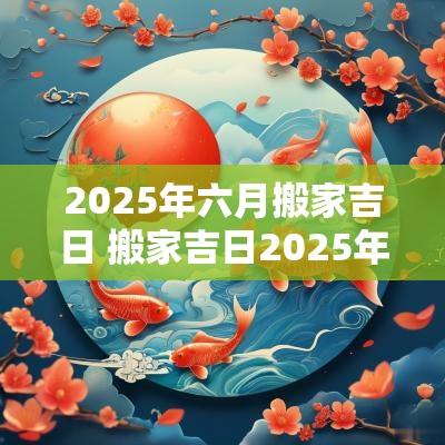 2025年六月搬家吉日 搬家吉日2025年12月