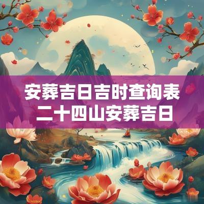 安葬吉日吉时查询表 二十四山安葬吉日吉时