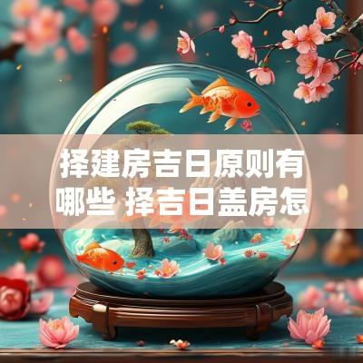 择建房吉日原则有哪些 择吉日盖房怎么择