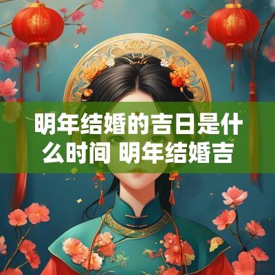明年结婚的吉日是什么时间 明年结婚吉日一览表