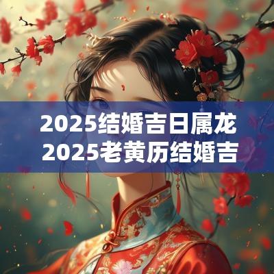 2025结婚吉日属龙 2025老黄历结婚吉日