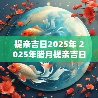 提亲吉日2025年 2025年腊月提亲吉日