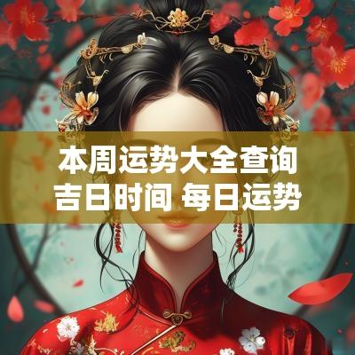 本周运势大全查询吉日时间 每日运势宜忌查询