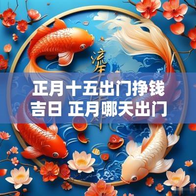 正月十五出门挣钱吉日 正月哪天出门挣钱日子最好