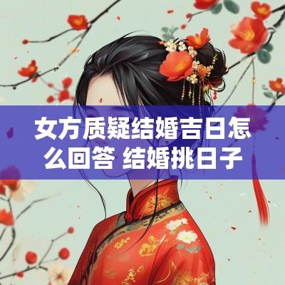 女方质疑结婚吉日怎么回答 结婚挑日子怎么回答