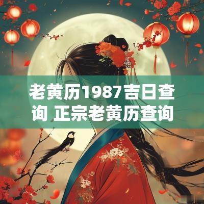 老黄历1987吉日查询 正宗老黄历查询1987