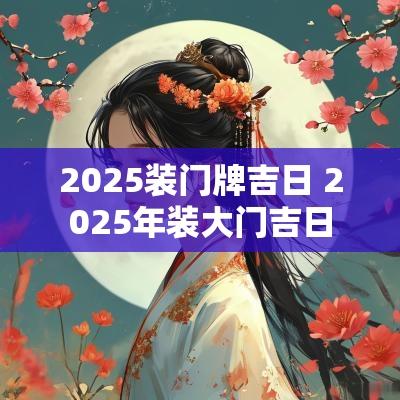 2025装门牌吉日 2025年装大门吉日
