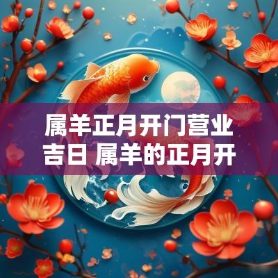 属羊正月开门营业吉日 属羊的正月开门吉日