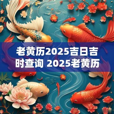 老黄历2025吉日吉时查询 2025老黄历结婚吉日