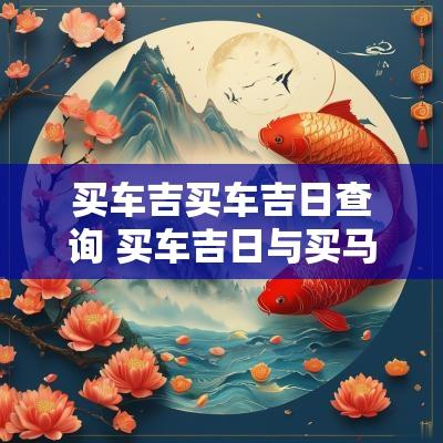 买车吉买车吉日查询 买车吉日与买马吉日