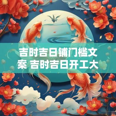 吉时吉日铺门槛文案 吉时吉日开工大吉文案