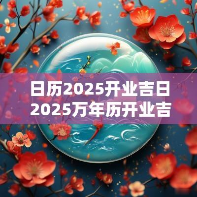 日历2025开业吉日 2025万年历开业吉日