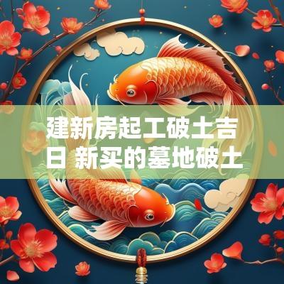 建新房起工破土吉日 新买的墓地破土吉日