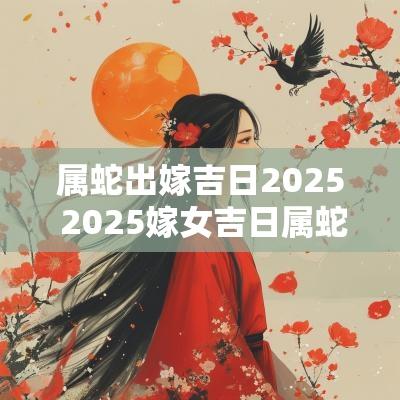 属蛇出嫁吉日2025 2025嫁女吉日属蛇