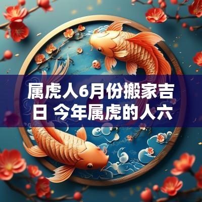属虎人6月份搬家吉日 今年属虎的人六月份搬家吉日