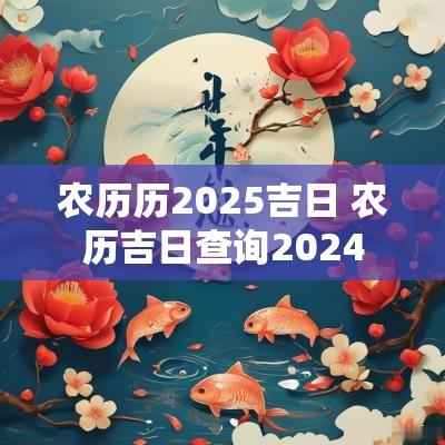 农历历2025吉日 农历吉日查询2025
