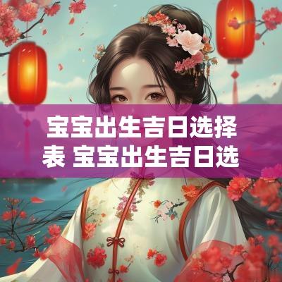 宝宝出生吉日选择表 宝宝出生吉日选择表最新