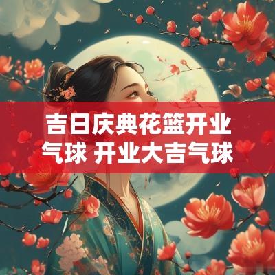 吉日庆典花篮开业气球 开业大吉气球花篮