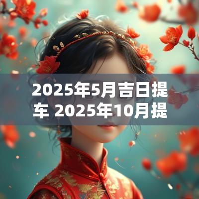 2025年5月吉日提车 2025年10月提车吉日一览表