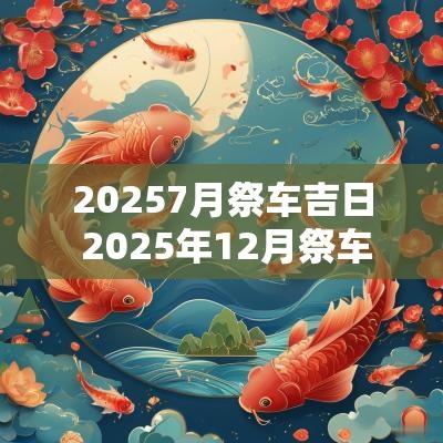20257月祭车吉日 2025年12月祭车吉日