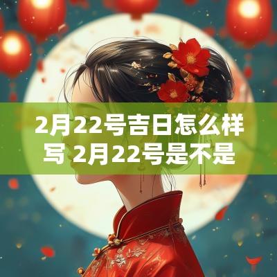 2月22号吉日怎么样写 2月22号是不是黄道吉日