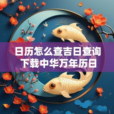 日历怎么查吉日查询 下载中华万年历日历黄历吉日查询