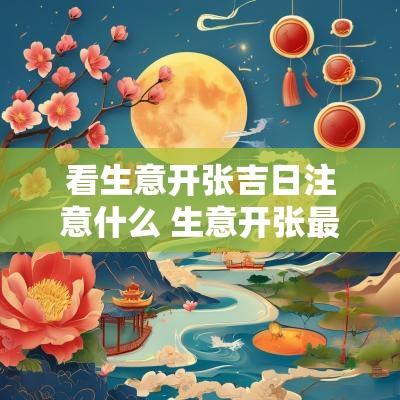 看生意开张吉日注意什么 生意开张最好的吉日