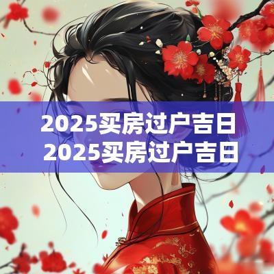 2025买房过户吉日 2025买房过户吉日查询