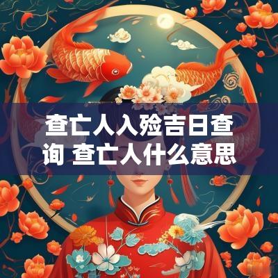 查亡人入殓吉日查询 查亡人什么意思