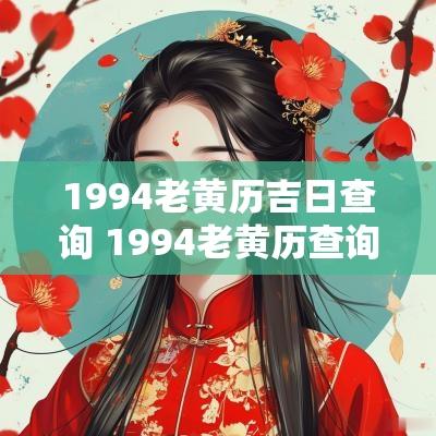 1994老黄历吉日查询 1994老黄历查询表