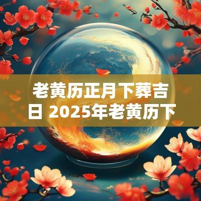 老黄历正月下葬吉日 2025年老黄历下葬吉日