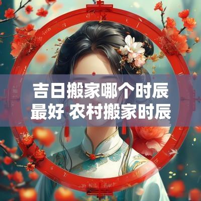 吉日搬家哪个时辰最好 农村搬家时辰吉日大全表