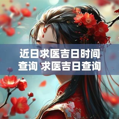 近日求医吉日时间查询 求医吉日查询老黄历