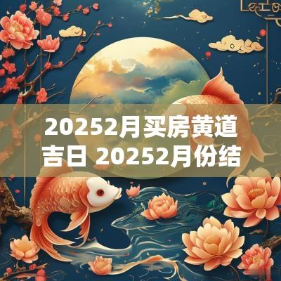 20252月买房黄道吉日 20252月份结婚黄道吉日万年历