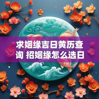 求姻缘吉日黄历查询 招姻缘怎么选日子吉日
